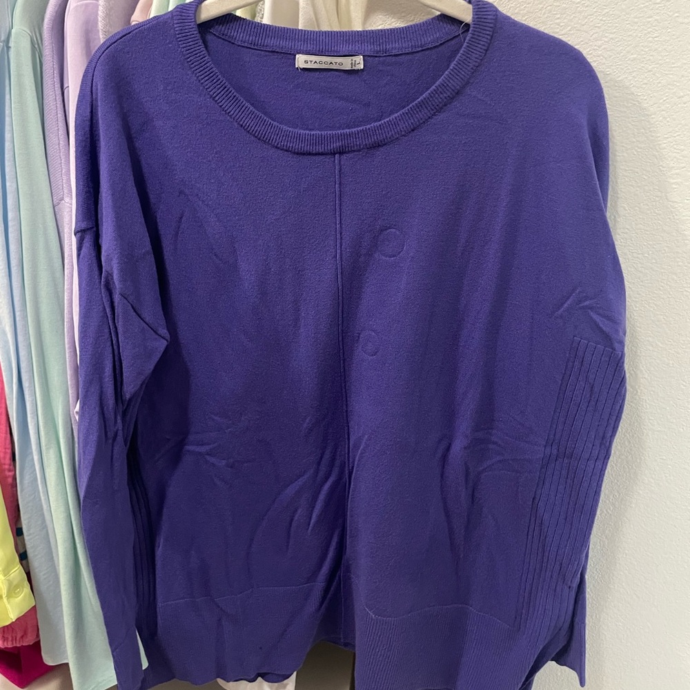 Staccato Women's Purple Crew Neck Sweater